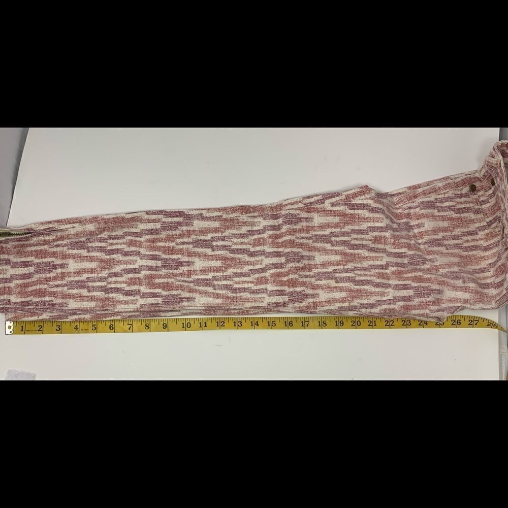 Free People Pink Pattern Crop Jeans Size 27 - Picture 8 of 10